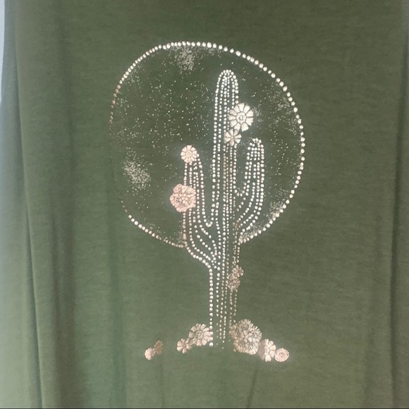 Old Navy Cactus Tank Top Shirt Green Gold Small - Picture 6 of 11